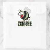 Zom-Bee Vierkante Sticker (Tas)