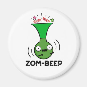 Zom-beep Funny Halloween Zombie Honker Pun Magneet