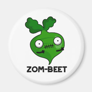 Zom-beet Funny Halloween Zombie Beet Pun Magneet
