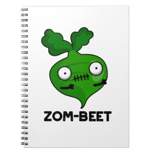 Zom-beet Funny Halloween Zombie Beet Pun Notitieboek