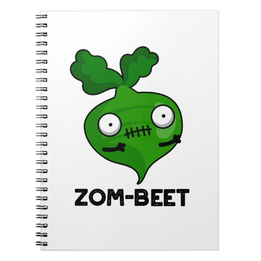 Zom-beet Funny Halloween Zombie Beet Pun Notitieboek (Voorkant)