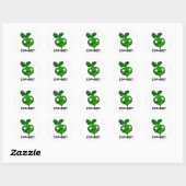 Zom-beet Funny Halloween Zombie Beet Pun Ronde Sticker (Vel)
