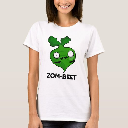 Zom-beet Funny Halloween Zombie Beet Pun T-shirt (Voorkant)