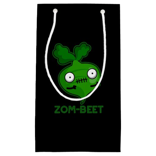 Zom-beet Funny Zombie Beet Pun Dark BG Klein Cadeauzakje (Voorkant)
