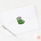 Zom-big Zom-small Funny Halloween Zombie Pun Ronde Sticker (Envelop)