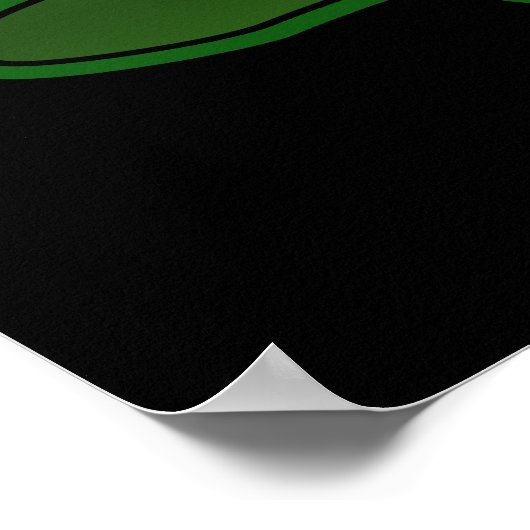 Zom-big Zom-small Funny Zombie Pun Dark BG Poster (Hoek)