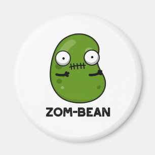 Zom-boon Funny Halloween Zombie Bean Pun Magneet