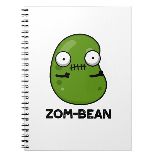 Zom-boon Funny Halloween Zombie Bean Pun Notitieboek (Voorkant)