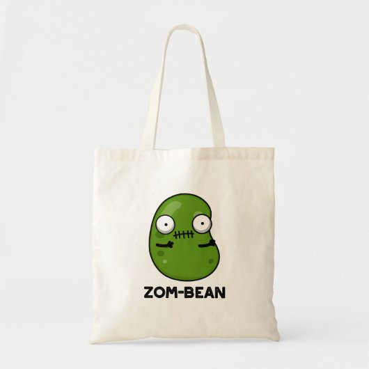 Zom-boon Funny Halloween Zombie Bean Pun Tote Bag (Voorkant)