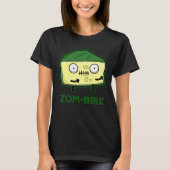 Zom-brie Grappige Zombie Pun Dark BG T-shirt (Voorkant)