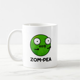Zom-pea Funny Halloween Zombie Pea Pun Koffiemok