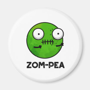 Zom-pea Funny Halloween Zombie Pea Pun Magneet