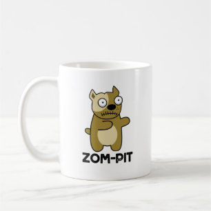 Zom-pit Funny Halloween Zombie Pit Bull Pun Koffiemok