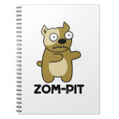 Zom-pit Funny Halloween Zombie Pit Bull Pun Notitieboek (Voorkant)