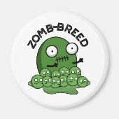 Zom-ras Funny Halloween Zombie Breed Pun Magneet (Voorkant)