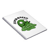 Zom-ras Funny Halloween Zombie Breed Pun Notitieboek (Rechterzijde)