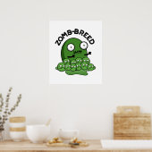 Zom-ras Funny Halloween Zombie Breed Pun Poster (Keuken)