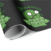 Zom-ras Funny Zombie Breed Pun Dark BG Cadeaupapier (Rol Hoek)