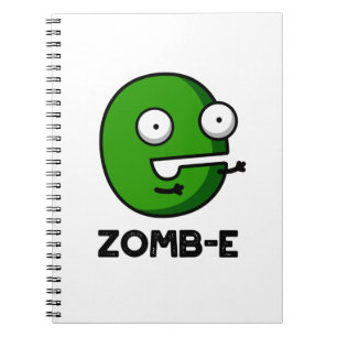 Zomb-E Grappig Halloween Zombie Alfabet Pun Notitieboek