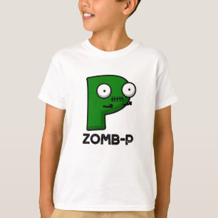 Zomb-P Grappig Halloween Zombie Alfabet Pun T-shirt
