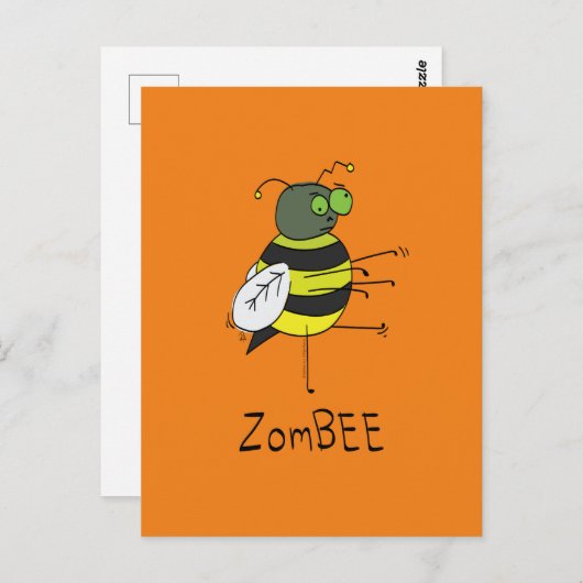 ZomBEE Zombie Bee Funny Briefkaart (Voorkant / Achterkant)