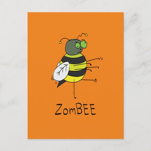 ZomBEE Zombie Bee Funny Briefkaart (Voorkant)