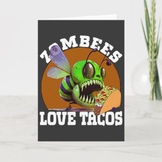 Zombees Liefhebben Tacos Zombee Zombie Bij Kaart