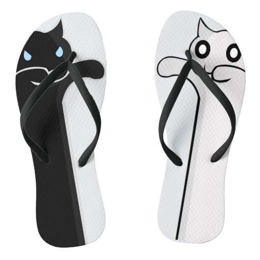 ZOMBI CATS B&W Slim Strap FlipFlops Teenslippers (Voetbed)