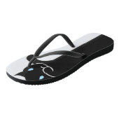 ZOMBI CATS B&W Slim Strap FlipFlops Teenslippers (Schuin)