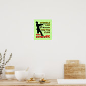 Zombie 5K Grappige Poster (Keuken)