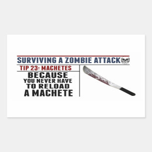 ZOMBIE-AANVAL 23-sticker Rechthoekige Sticker