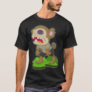 Zombie aap Halloween T-shirt