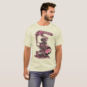 Zombie-aap met een T-shirt voor Chainzaag (Voorkant volledig)