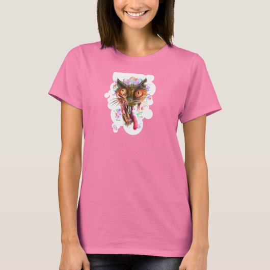 Zombie Acid Cat T-shirt (Voorkant)