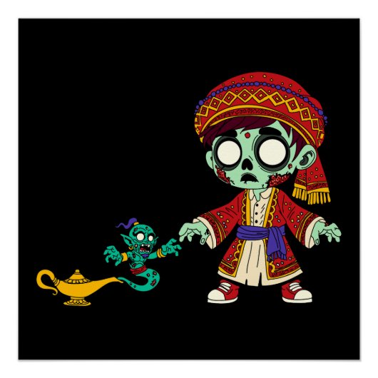 Zombie Aladdin & Zombie Geest Perfect Poster (Voorkant)