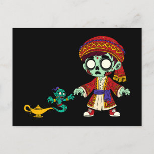 Zombie Aladdin & Zombie Genie Briefkaart