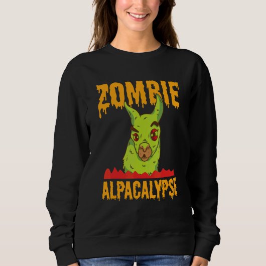 Zombie Alpacalypse Zombie Llama Alpaca Trui (Voorkant)