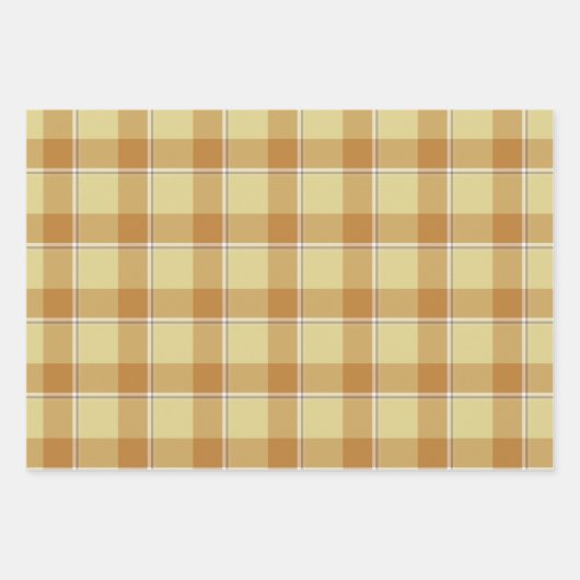 Zombie and Copper Plaid Tan Beige Inpakpapier Vel (Voorkant 2)