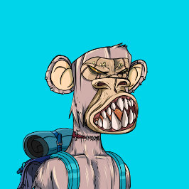 Zombie Ape terug naar school NFT #2385 Sticker