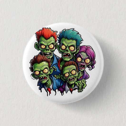 Zombie Apocalyps Ronde Button 3,2 Cm (Voorkant)