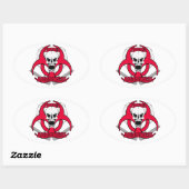 Zombie Apocalyps rw Ovale Sticker (Vel)