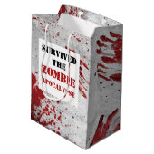 Zombie Apocalypse Bloed Gift Bag Medium Cadeauzakje (Achterkant Gekanteld)