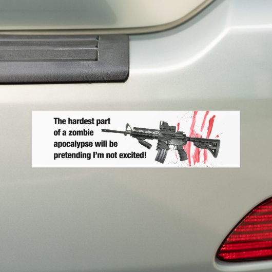 Zombie Apocalypse Bumpersticker (Op auto)