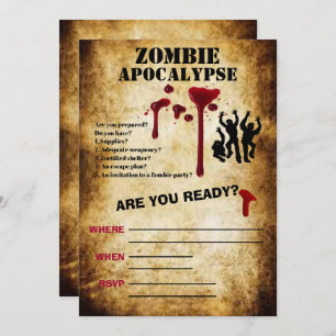 Zombie Apocalypse-eng Halloween Kaart