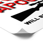 Zombie Apocalypse Excited Funny Poster (Hoek)