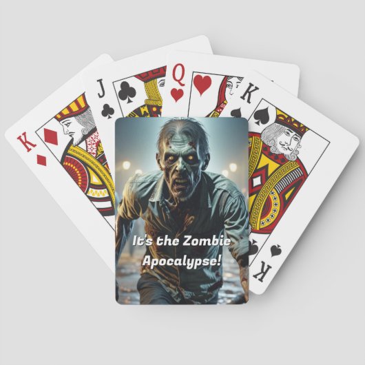 Zombie Apocalypse griezelig grappig Pokerkaarten (Achterkant)