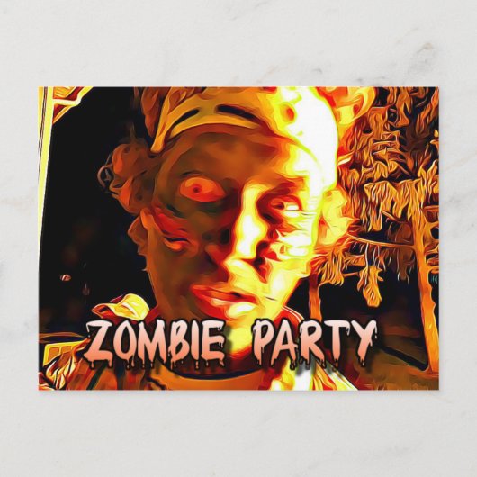 Zombie Apocalypse Halloween Party Invitation (Devant)