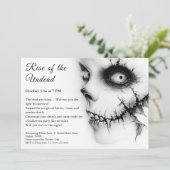 Zombie Apocalypse Halloween Undead Party Alert Kaart (Staand voorkant)