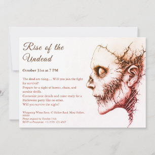 Zombie Apocalypse Halloween Undead Party Alert Kaart