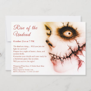 Zombie Apocalypse Halloween Undead Party Alert Kaart